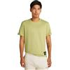 Calvin Klein T-Shirt Maniche Corte Uomo Badge Turn Up Sleeve Scollo Rotondo, Verde (Leek Green), S