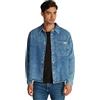 Calvin Klein Uomo Camicia in Jeans Regular Denim Shirt Taschino sul Petto, Blu (Denim Light), M