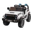 RELAX4LIFE Auto Elettrica per Bambini, Jeep 12V con Controllo Remoto a 3 Velocità per Genitori, Funzione Musicale Integrata, Luci LED, Avvio e Arresto Lento, MP3, USB, Camion Cavalcabile (BIANCO)