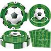 LKITMIUT Confezione da 120 decorazioni sportive per ragazzi a tema calcio e compleanno, set da tavola per 40 persone