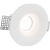 Portafaretto Rotondo Ø130x55mm GU10 in Gesso Pitturabile