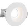 Portafaretto Rotondo Ø130x45mm GU10 in Gesso Pitturabile