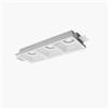 Portafaretto 3xGU10 o MR16 in Gesso Pitturabile Rettangolare 280x100mm Gesso