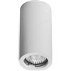 Plafoniera LED GU10 e GU5.3 in Gesso Pitturabile Rotonda Ø70x140mm GU10