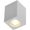 Plafoniera LED GU10 e GU5.3 in Gesso Pitturabile Quadrata 70x70x110mm GU10