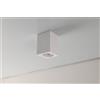 Plafoniera LED GU10 e GU5.3 in Gesso Pitturabile Quadrato 70x70x90mm Gesso