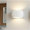 Applique da Parete E27 CURVY in Gesso Pitturabile