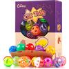 Chiwava 48pcs 4 cm-4,5 cm Gatto di plastica Jingle Palline Gatto Giocattolo con campana, Gattino Caccia saltare Giocare 8 Tipi/Colore Assortito