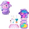 Polly Pocket - Cofanetto Sogni d'Oro, set portatile a forma di agnellino con una microbambola e un unicorno, nove accessori per lo styling inclusi, giocattolo per bambini, 4+ anni, JCB15