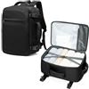 livbote Zaino da Viaggio 40x30x20 Vueling Zaini Impermeabile Aereo Ryanair 40x20x30 Wizzair Zaino per Bagaglio sotto sedile - Nero