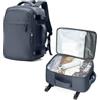 livbote Zaino Sottovuoto Ryanair 40x20x25 Bagaglio a Mano con Pompa Sottovuoto, Zaino da Viaggio Aereo Impermeabile per Uomo Donna Borsa da Cabina Zaini Casual Valigia per Ufficio, Scuola e Lavoro -Blu