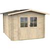 Alce Opera 300x250 - Casetta da giardino in legno - Con finestre e porta a doppia anta - 300x250x219 cm