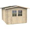 Alce Opera 215x250 - Casetta da giardino in legno - Con finestre e porta a doppia anta - 215x250x207 cm
