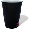 Bicchiere cappuccino in cartoncino nero cl 24 (50 pezzi) - Nero,bianco - Cartoncino,pap