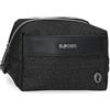 El Potro Luna Beauty case nero 17,5 x 10,5 x 9,5 cm Poliestere con dettagli in pelle sintetica by Joumma Bags