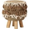 Adda Home Pouf cotone alga naturale 44 x 44 x 45 cm