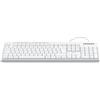 Hama Tastiera cablata CK-200 (tastiera USB, sensazione di digitazione ergonomica, tasti silenziosi, cavo rimovibile, layout tedesco QWERTZ, tasti multimediali, tasto Assist per assistenti AI) bianco