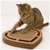 Flamingo tiragraffi per gatti - gioco tiragraffi Poro cuore beige marrone 42,5x33,5x5,5 cm - cartone riciclabile - con erba gatta - pallina con campanellino - gioco gatto