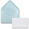FarbenFroh by GUSTAV NEUSER Biglietti singoli con busta, DIN A8, 7,1 x 4,5 cm, con buste formato C8, 7,6 x 5,2 cm, con chiusura da inumidire 25 Set 19-azzurro