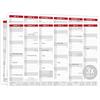 TOBJA Calendario 2025 A4 - 3 x calendario da parete con vacanze e giorni festivi | calendario annuale, calendario da parete 2025 DIN A4 come planner annuale | calendario 12 mesi su fronte e retro [3 pezzi]