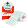 Phomemo - Etichette rotonde per stampante termica M110, M120, M200, M220, M221 per stampare prezzo, nome, indirizzo, logo, codice a barre, 50 x 50 mm, colore: verde (1 rotolo)