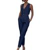 shownicer Tailleur Donna Eleganti Pantaloni e Gilet Completo Business Blazer a Senza Maniche 2 Pezzi Tuta Elastici in Vita Set di Abiti in Tinta Unita Pantalone Due Pezzi Suit A Bianco S