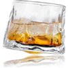 utilissimi EDITACASA - Bicchieri Whisky Rum Cognac Liquore Vino Tumbler Vetro Rotanti Degustazione Particolarin Personalizzato Regalo Set da 6 PEZZI Rombo 150ML