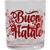 Omniacasa Set di 6 Bicchieri Natalizi in Vetro Trasparente Scritta Buon Natale e Villaggio Innevato Colore Rosso, Ideali Per La Tavola di Natale, Resistenti e Duraturi, Capacità 30cl