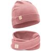 Bubalove Set di cappelli e sciarpe per ragazzi, ragazze, bambini, taglie da 0 mc a 12 anni + molti colori, set primaverile, autunno, cappelli di cotone, cuciti a mano, peonia, 46