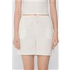 Tezenis Shorts Effetto Crepe Con Coulisse Donna Bianco