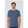Tezenis T-shirt In Cotone Organico Elasticizzato Uomo Azzurro
