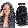 AiPliantfis Bundles Human Hair Extension Water Wave Wave Natural Black Capelli Umani Naturali Veri Donna Unprocessed Virgin Hair 100g/PC 300g Total Unprocessed Virgin Hair for Women 28 30 32 Inch