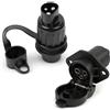 Qiping Kit Spina Presa Rimorchio 3 Pin, Connettore 3 Poli per 12V 24V Rimorchi Auto, Caravan, Porta-Bici, Furgoni, Camion