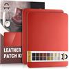 OAZ Kit di Riparazione in Pelle Rosso, 28×21 cm Nastro Adesivo in Pelle, Pelle Adesiva per Riparazioni Patch di Riparazione in Pelle per Divani, Automobili, Stivali, Reclinazioni, Borse, Tappezzeria