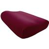 Edda Lux Federa adatta al Tempur Shape cuscino S, M e L, 50 x 31 cm, in morbido jersey di 100% cotone per guanciali da collo, Borgogna