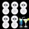COEKI 6 pezzi di sottobicchieri LED rotondi con luce LED, sottobicchieri autoadesivi, luce bianca LED per festa, matrimonio, bar