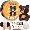 Cookie Box Kit uncinetto per principianti - Impara a lavorare all'uncinetto Amigurumi Peluche - Regalo - per bambini (13+) e adulti - Filato adatto ai principianti - Video Tutorial punto per punto -