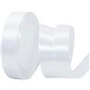 HONGCI 22m Nastro Bianco 20mm,Nastro Raso Nastrino Bordeaux Nastri Regalo Nastro Satin,Fiocco Nastro per Pacchi Regalo,Artigianato,Bomboniere,Bouquet,Natale,Feste di Compleanno Matrimoni Decorazioni
