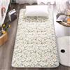 YOUGANG Futon, materasso da pavimento pieghevole, arrotolabile, tatami, singolo, matrimoniale, king size, futon giapponese, con retro antiscivolo (beige, 120 x 200 cm)