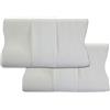 Leonardo Coppia Cuscini a Doppia Onda 70x40, Altezza 11 cm cervicale Memory Modello Sofia, guanciale Memory per Letto, Federa sfoderabile e Lavabile