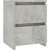 vidaXL Comodino Moderno Elegante Robusto con Cassetti Portaoggetti Armadietto Comò Cassettiera Versatile Grigio Cemento 30x30x40 cm in Truciolato