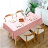 Morbuy Tinta Unita Tovaglia Rettangolare Copritavolo Cerata Facile da Pulire Lavabile Tovaglia PVC per la Decorazione del Tavolo da Pranzo della Cucina (120x180cm,Rosa)
