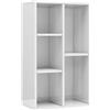 vidaXL Libreria/Credenza Scaffali Versatile Decorativa Mobiletto Arredo Casa Mensole a Giorno Espositore Bianco Lucido 50x25x80 cm in Truciolato