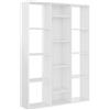 vidaXL Libreria/Divisorio Versatile Moderna Elegante Robusta Scaffali Espositore Parete Attrezzata Bianco Lucido 100x24x140 cm in Truciolato