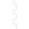 vidaXL Scaffale Angolare da Parete Bianco 20x20x127,5cm in Multistrato