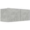vidaXL Mobile per TV Mobiletto HiFi Armadietto Basso Buffet Arredo unità Multimediale Credenza Consolle Madia Grigio Cemento 80x30x30 cm in Truciolato