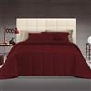 Clara Home Milano CLARA HOME Trapunta Una Piazza e Mezza Invernale 350 gr/mq, Piumone in Velluto Cinigliato Color Bordeaux Effetto Caldo Avvolgente, Made in Italy