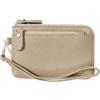 PORRASSO Pelle Portamonete Mini Portafoglio Donna Portatile Coin Bag PU Porta Carte di Credito con Cinturino da Polso Grigio Albicocca