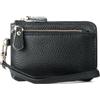 PORRASSO Pelle Portamonete Mini Portafoglio Donna Portatile Coin Bag PU Porta Carte di Credito con Cinturino da Polso Nero