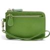 PORRASSO Pelle Portamonete Mini Portafoglio Donna Portatile Coin Bag PU Porta Carte di Credito con Cinturino da Polso Verde Mela